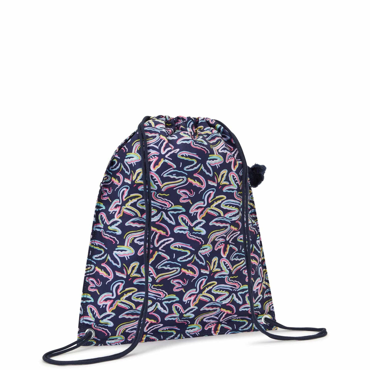Kipling-Supertaboo-Medium Drawstring Bag-Palm Fiesta Print-I5637-3Mc