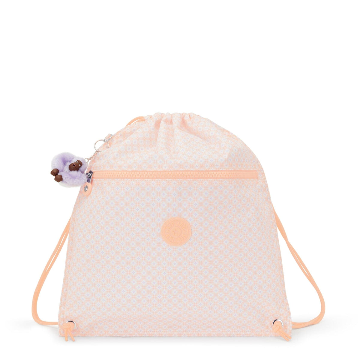 KIPLING-Supertaboo-Medium Drawstring Bag-Girly Tile Prt-I5637-5EH