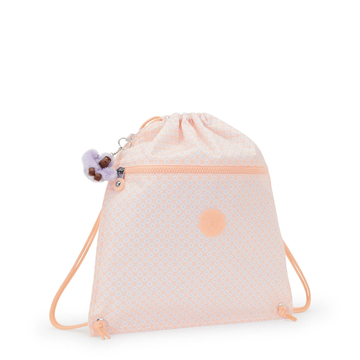 Kipling-Supertaboo-Medium Drawstring Bag-Girly Tile Prt-I5637-5Eh