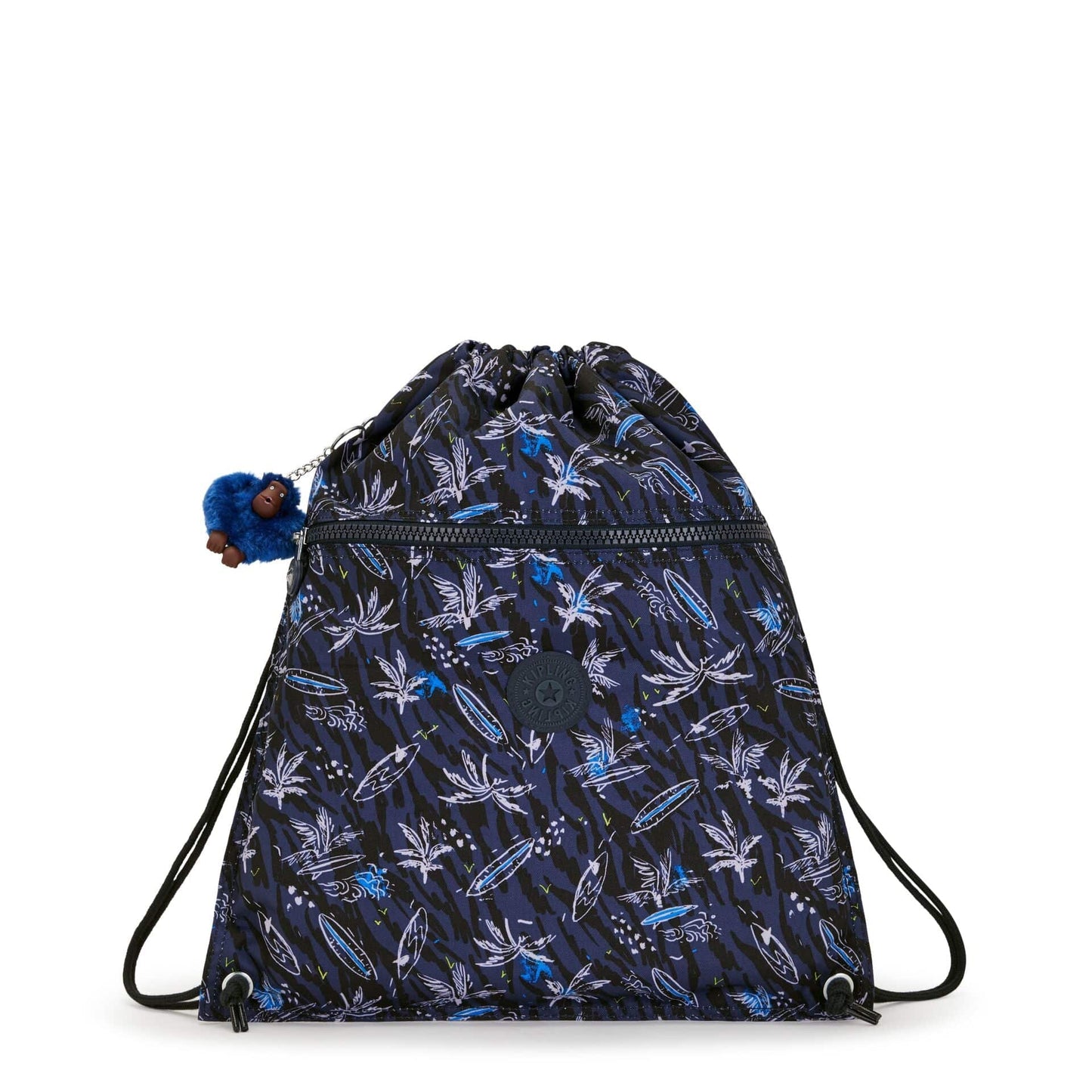 KIPLING-Supertaboo-Medium Drawstring Bag-Surf Sea Print-I5637-Y70