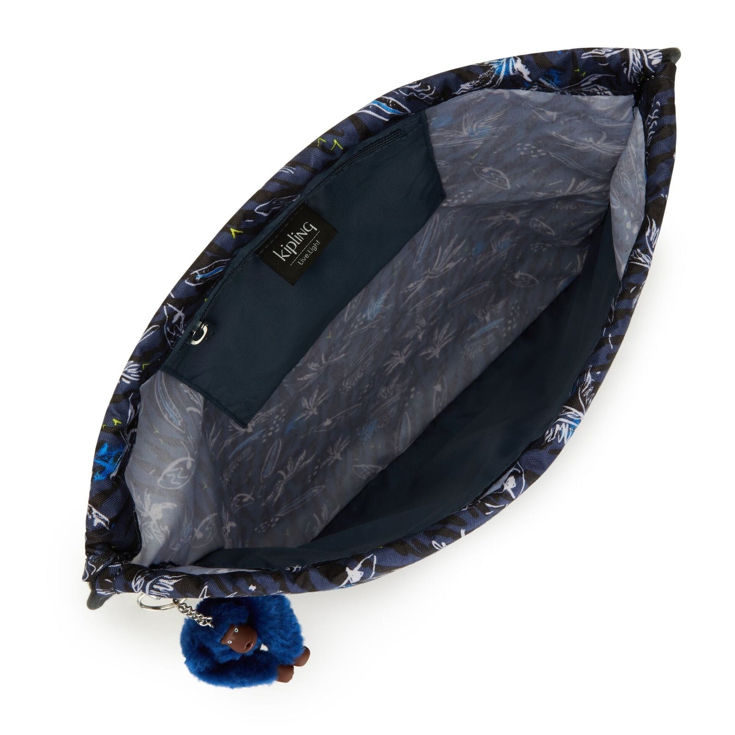 Kipling-Supertaboo-Medium Drawstring Bag-Surf Sea Print-I5637-Y70