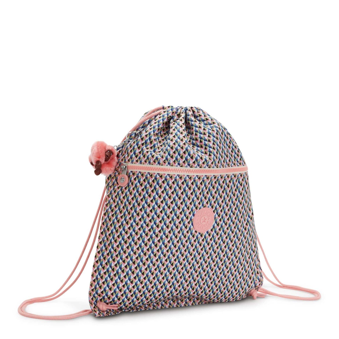 KIPLING-Supertaboo-Medium backpack (with drawstring)-Girly Geo-I5637-Z84