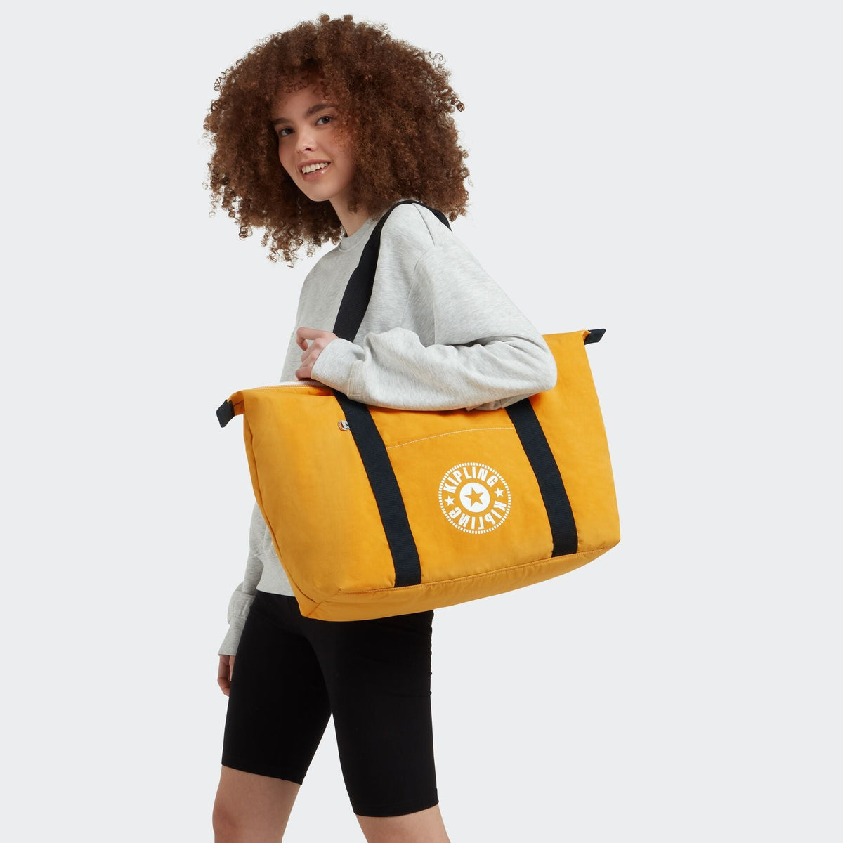 KIPLING Large Tote Unisex Rapid Yellow C Art M Lite
