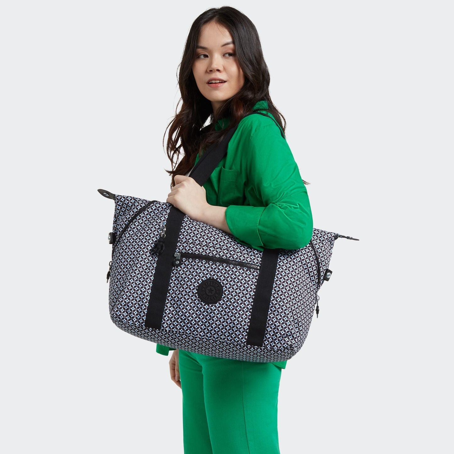 KIPLING Large Tote Female Blackish Tile Art M