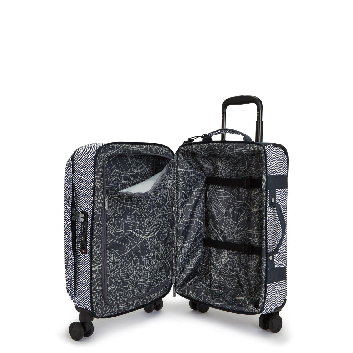 KIPLING-Spontaneous S-Small cabin size wheeled luggage-Urban Chevron-I7211-V44