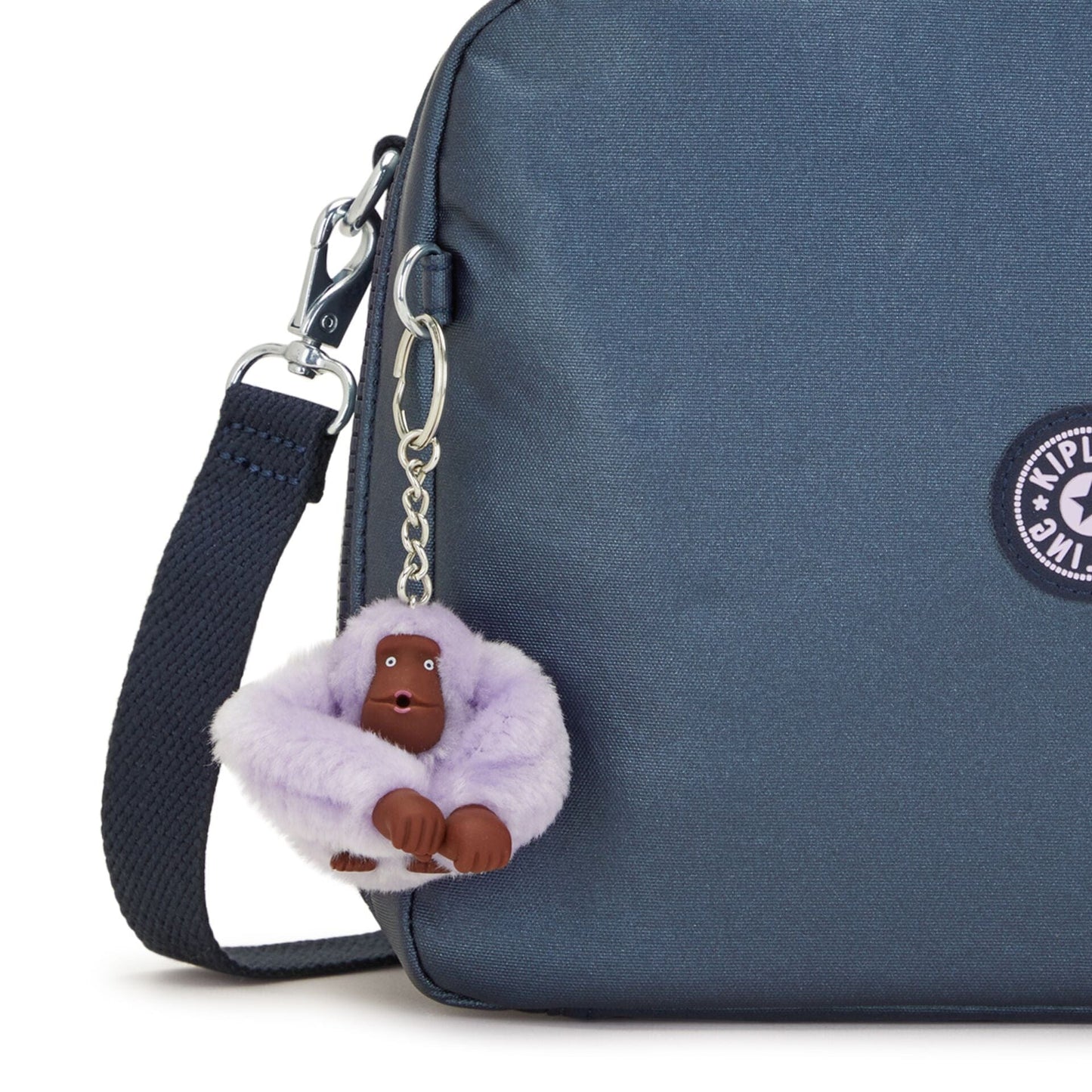 Kipling-Miyo-Insulated Medium Lunch Bag With Trolley Sleeve-Admiral Bl Metallic-I7363-7Sp