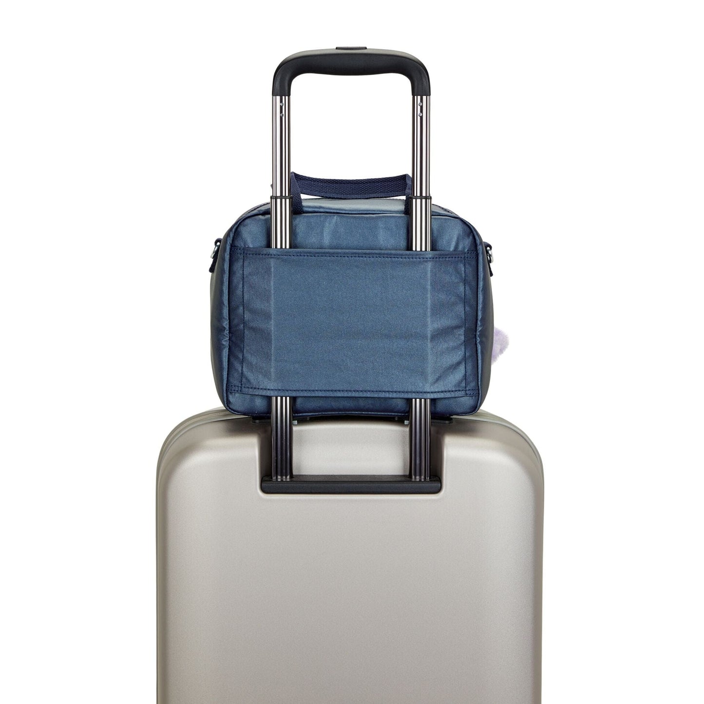 Kipling-Miyo-Insulated Medium Lunch Bag With Trolley Sleeve-Admiral Bl Metallic-I7363-7Sp