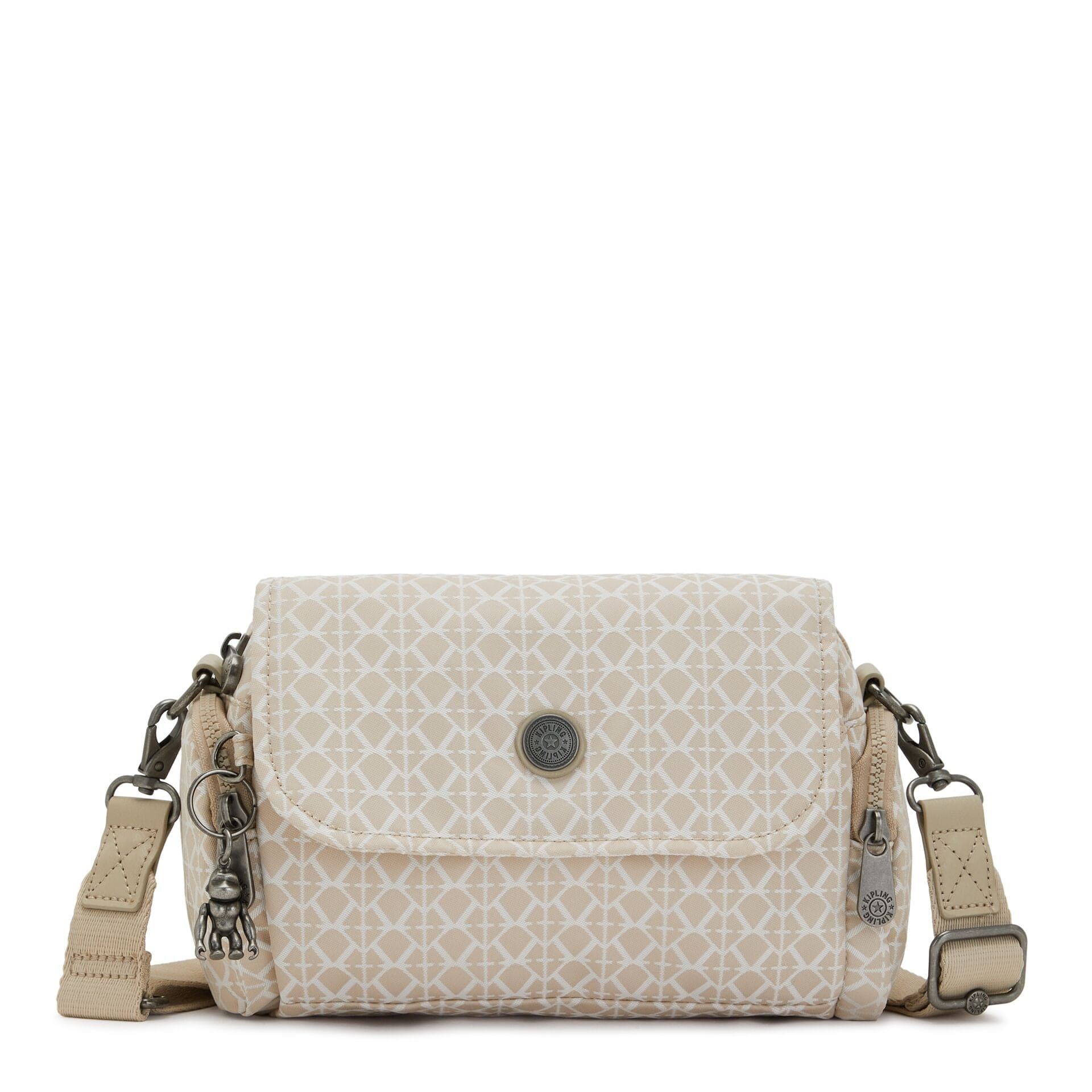 KIPLING-Danita-Small crossbody-Signature Beige-I7422-R63