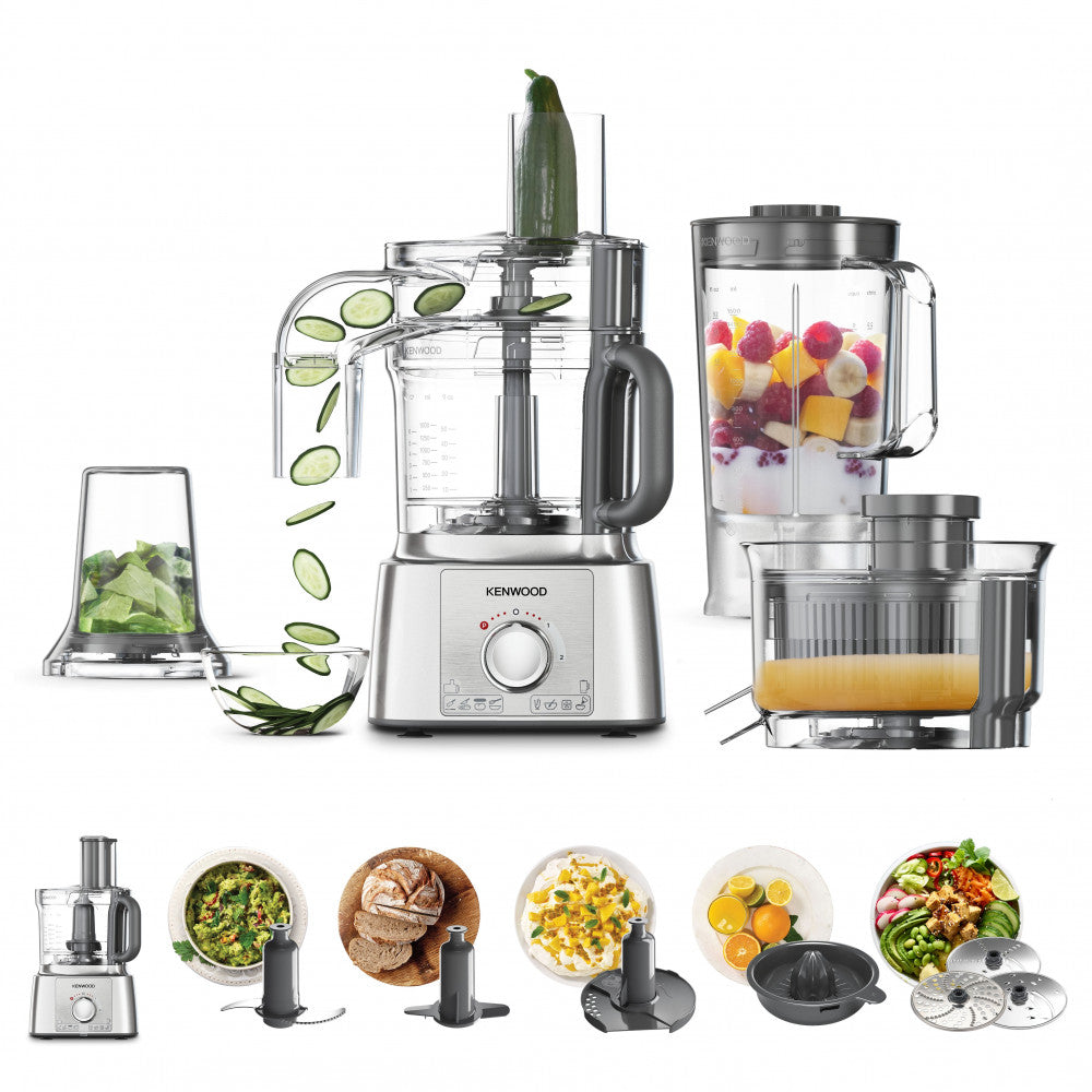 Kenwood 1000w Multi-Functional Food Processor Silver FDP65.880SI