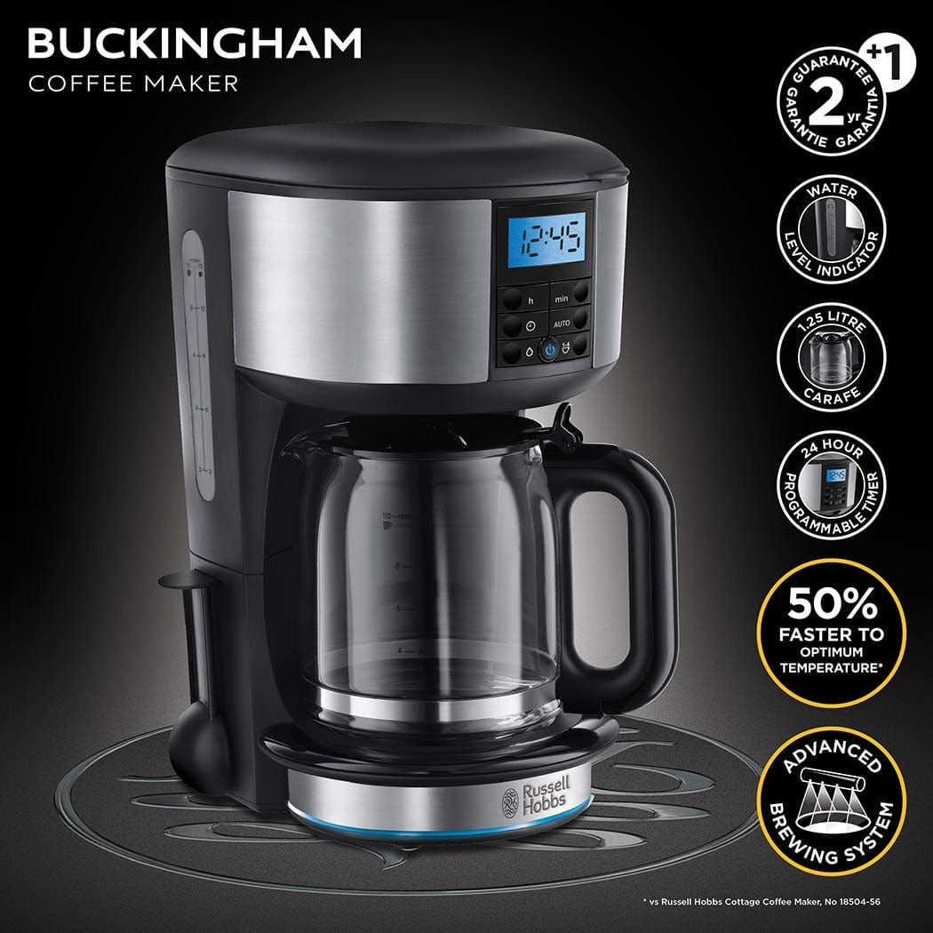 RUSSELL HOBBS BUCKINGHAM FILTER COFFEE MAKER 1.25 LITRE 1000W- 20680