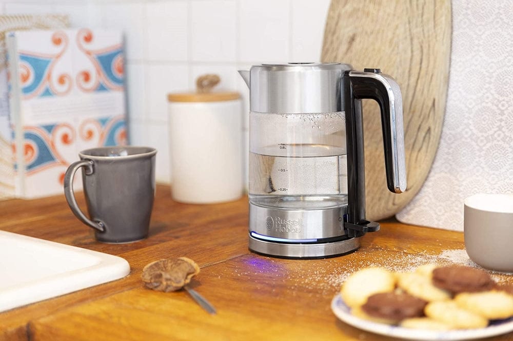 Russell Hobbs Mini Compact Home Glass Kettle 0.8 Litres 2600W - 24191