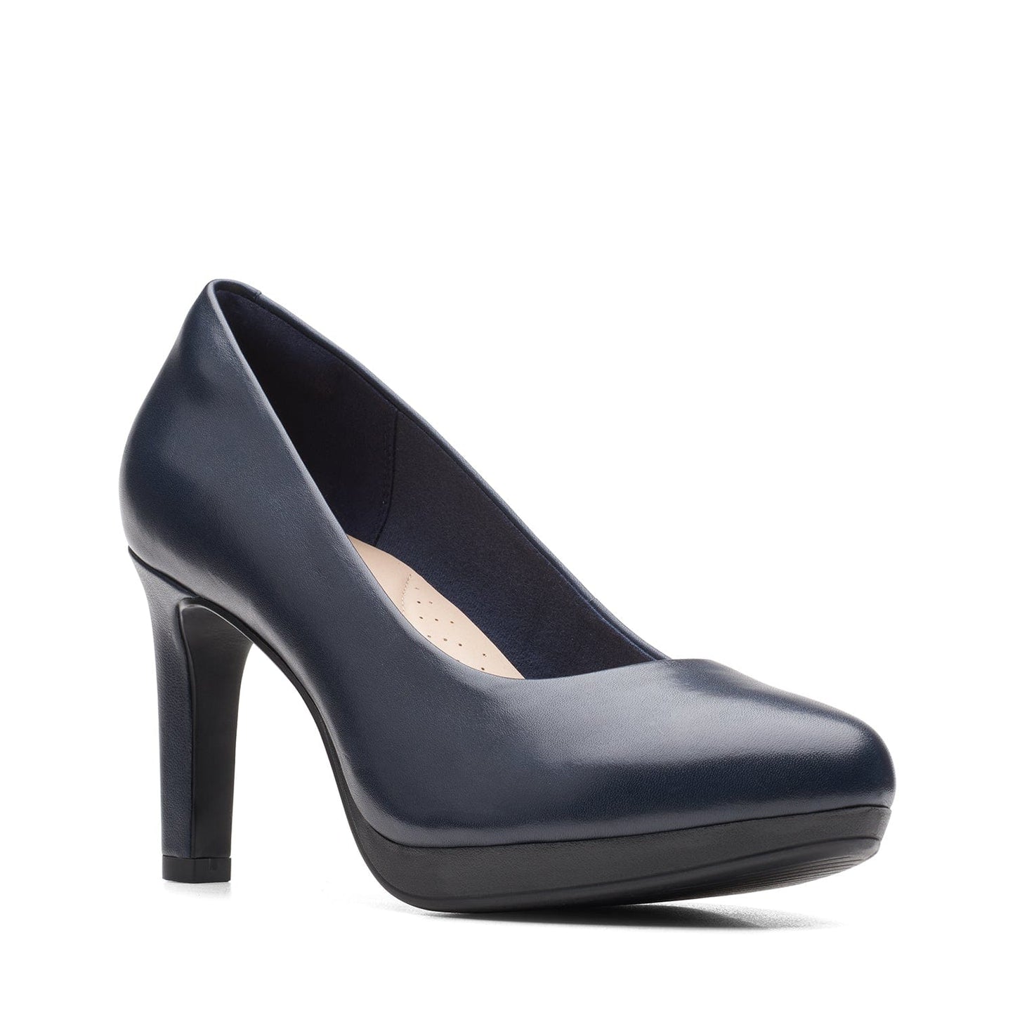 Clarks Ambyr Joy Shoes - Navy Leather - 261626674 - D Width (Standard Fit)