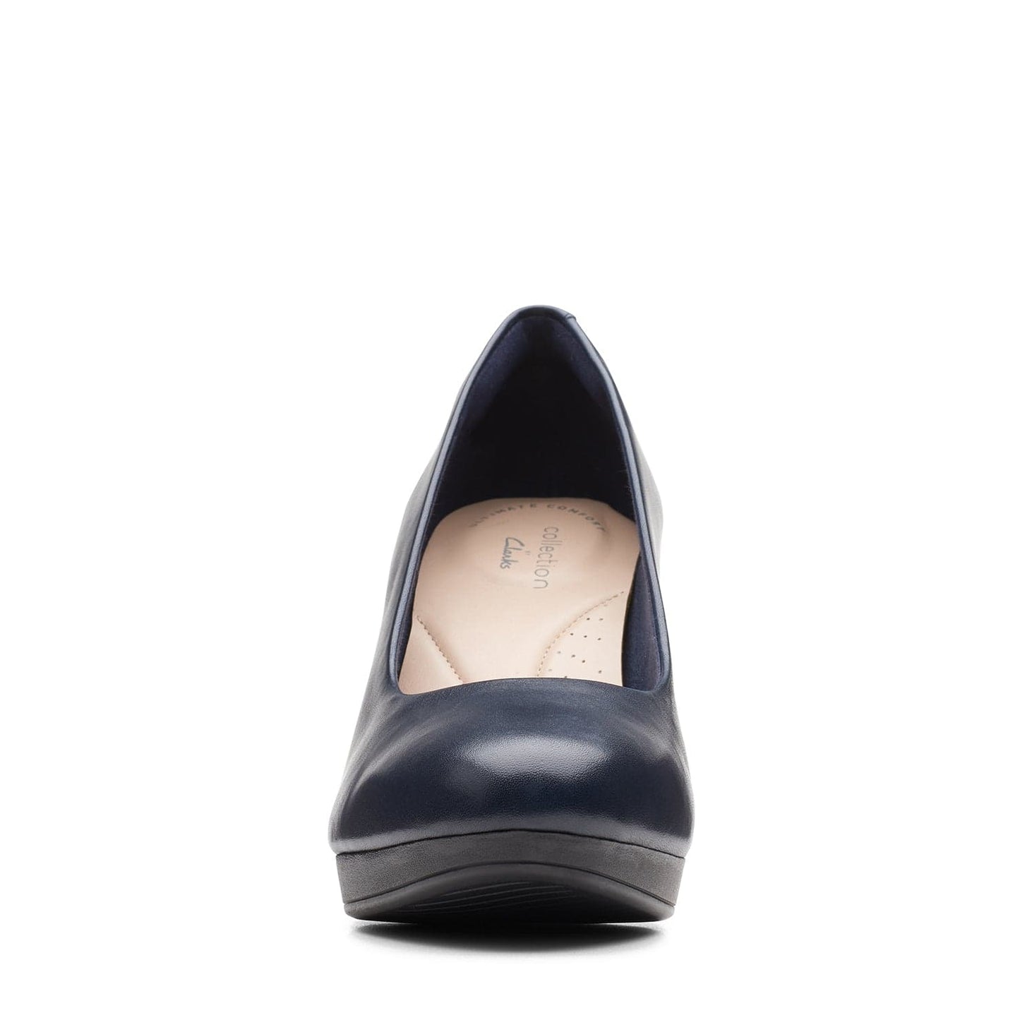 Clarks Ambyr Joy Shoes - Navy Leather - 261626674 - D Width (Standard Fit)