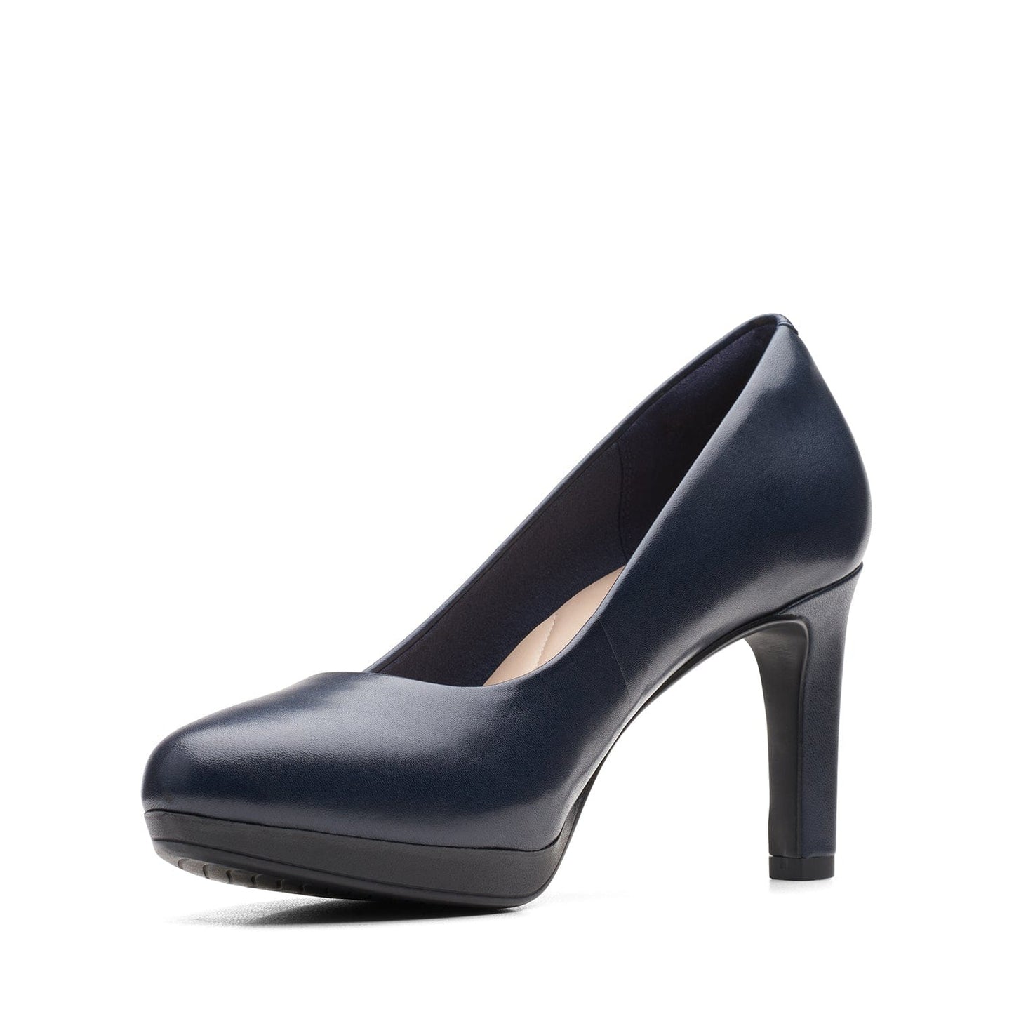 Clarks Ambyr Joy Shoes - Navy Leather - 261626674 - D Width (Standard Fit)