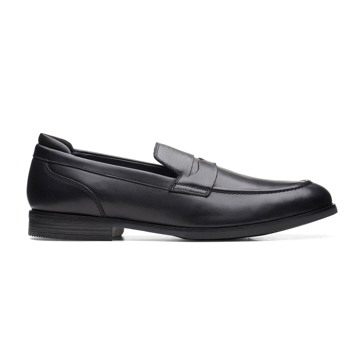 Clarks Bradish Ease Loafers - Black Leather - 261691747 - G Width (Standard Fit)