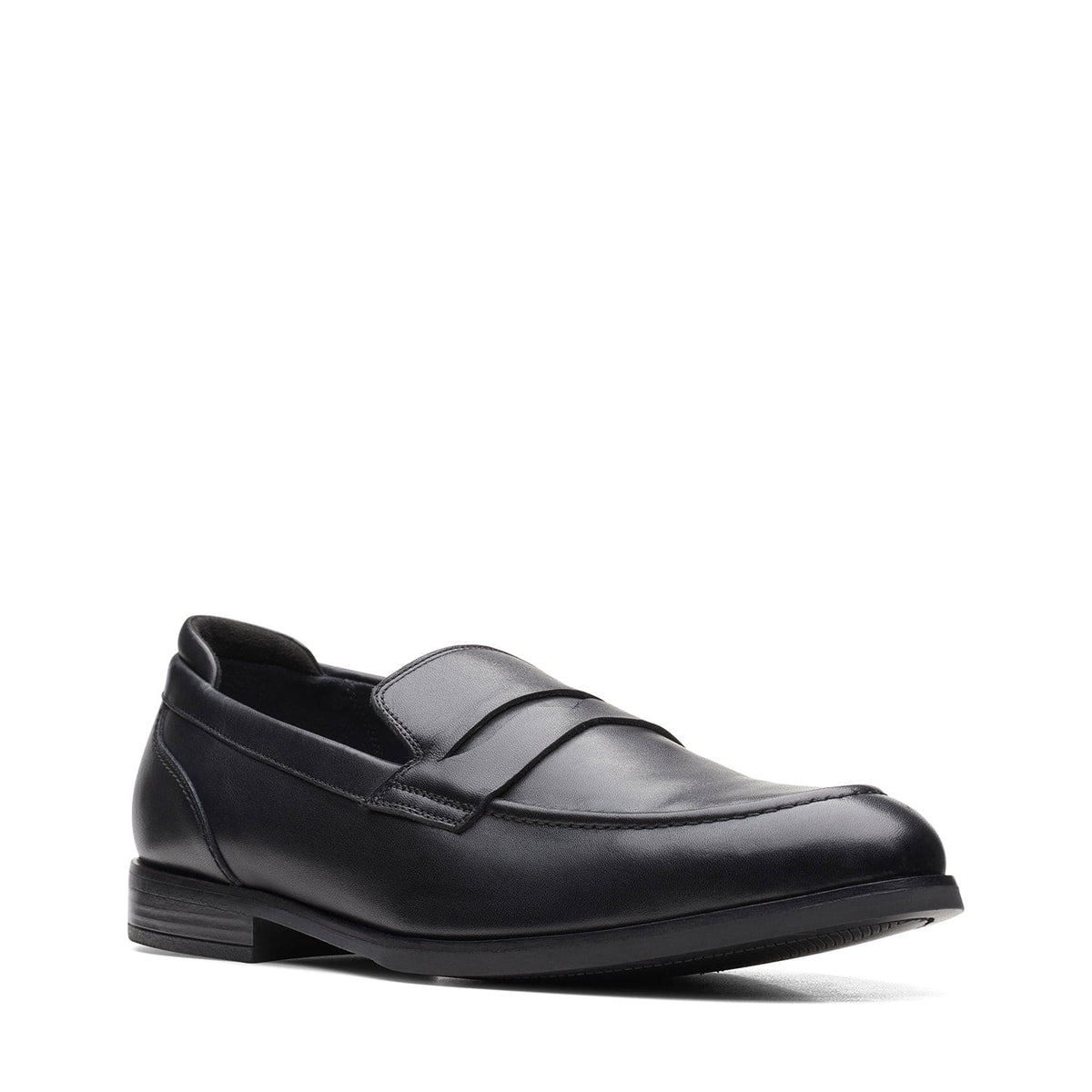 Clarks Bradish Ease Loafers - Black Leather - 261691747 - G Width (Standard Fit)