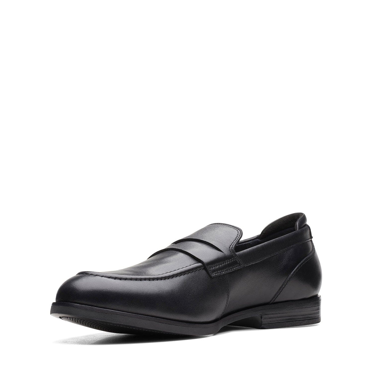Clarks Bradish Ease Loafers - Black Leather - 261691747 - G Width (Standard Fit)