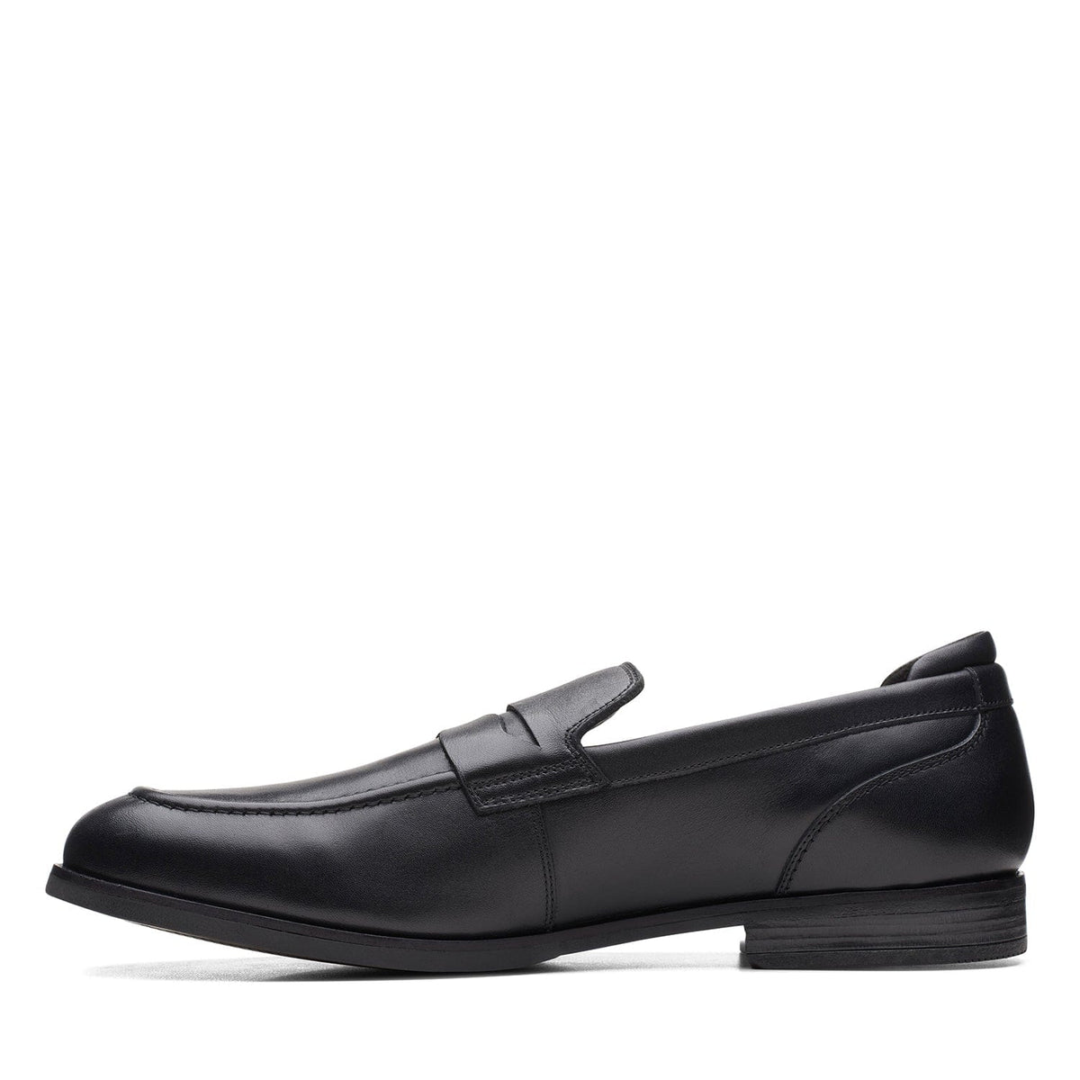 Clarks Bradish Ease Loafers - Black Leather - 261691747 - G Width (Standard Fit)