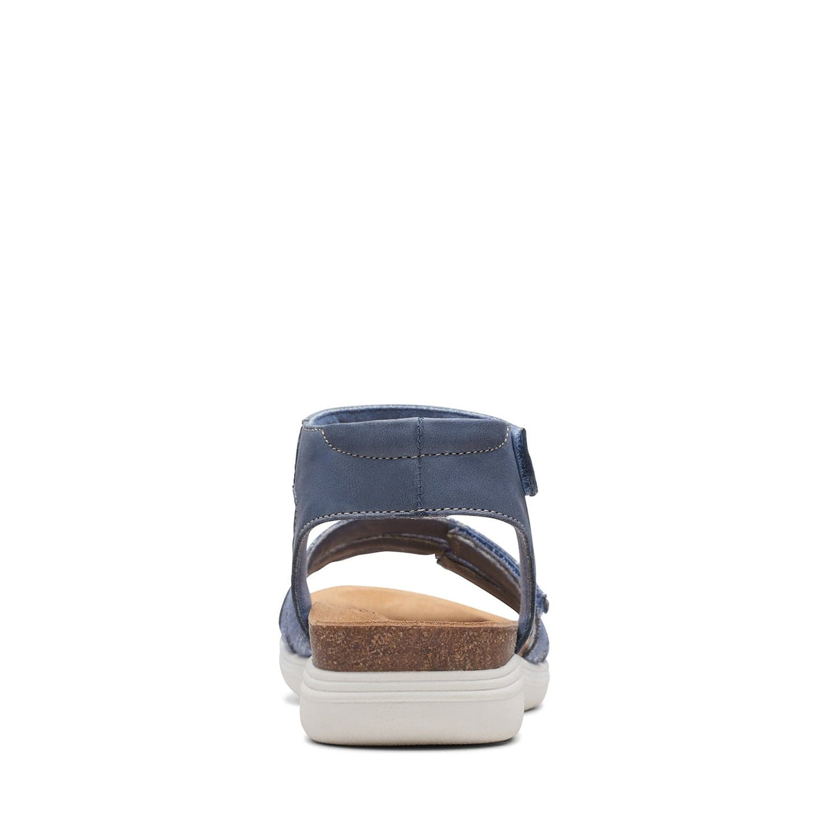 Clarks April Dove Sandals - Denim Blue Lea - 261705085 - E Width (Wide Fit)