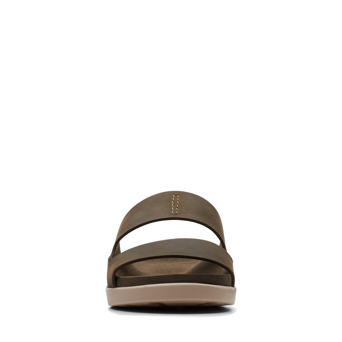 Clarks Sunder Coast Sandals - Dark Olive Lea - 261709457 - G Width (Standard Fit)