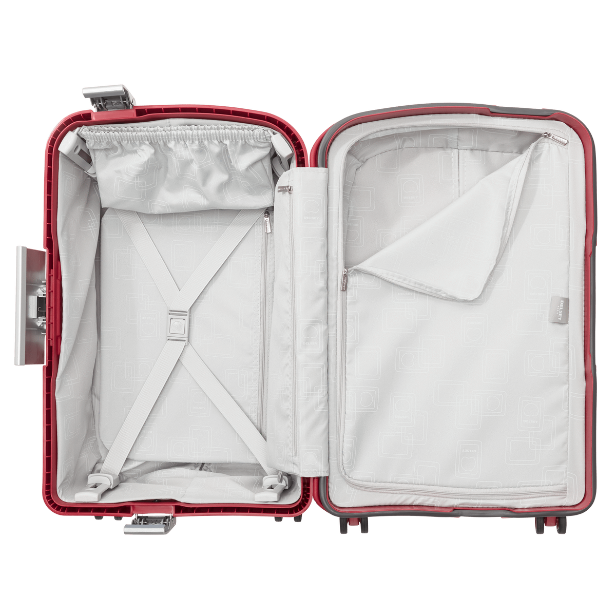 Delsey Paris Belfort Plus Hardcase 55cm Red Luggage