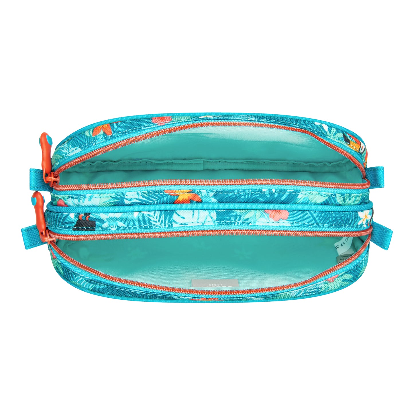 Delsey Paris School 2018 2?Compartment Pencil Case – Turquoise