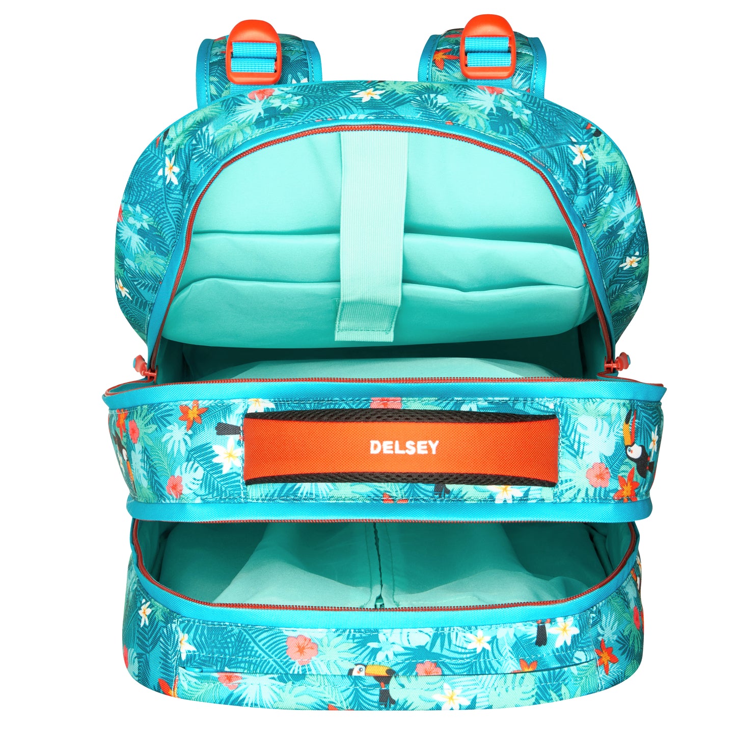 Delsey Paris School 2018 4 Wheel Turquoise Wheeled Backpack