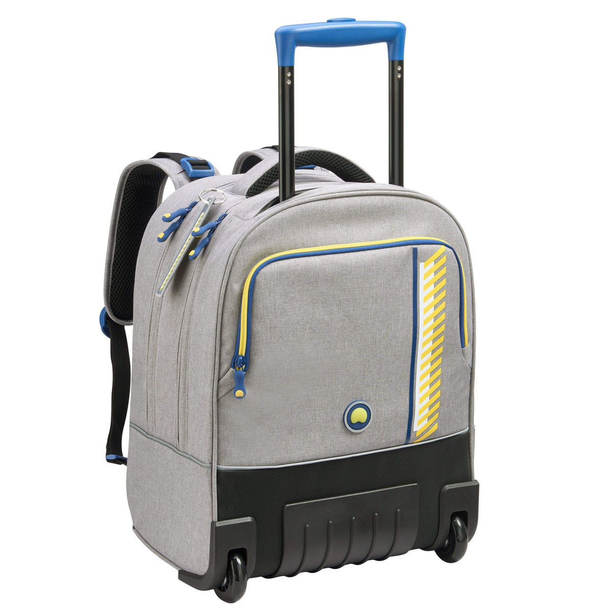 Delsey Paris School 2019 4 Wheel Sport Stripes Grey Wheeled Backpack