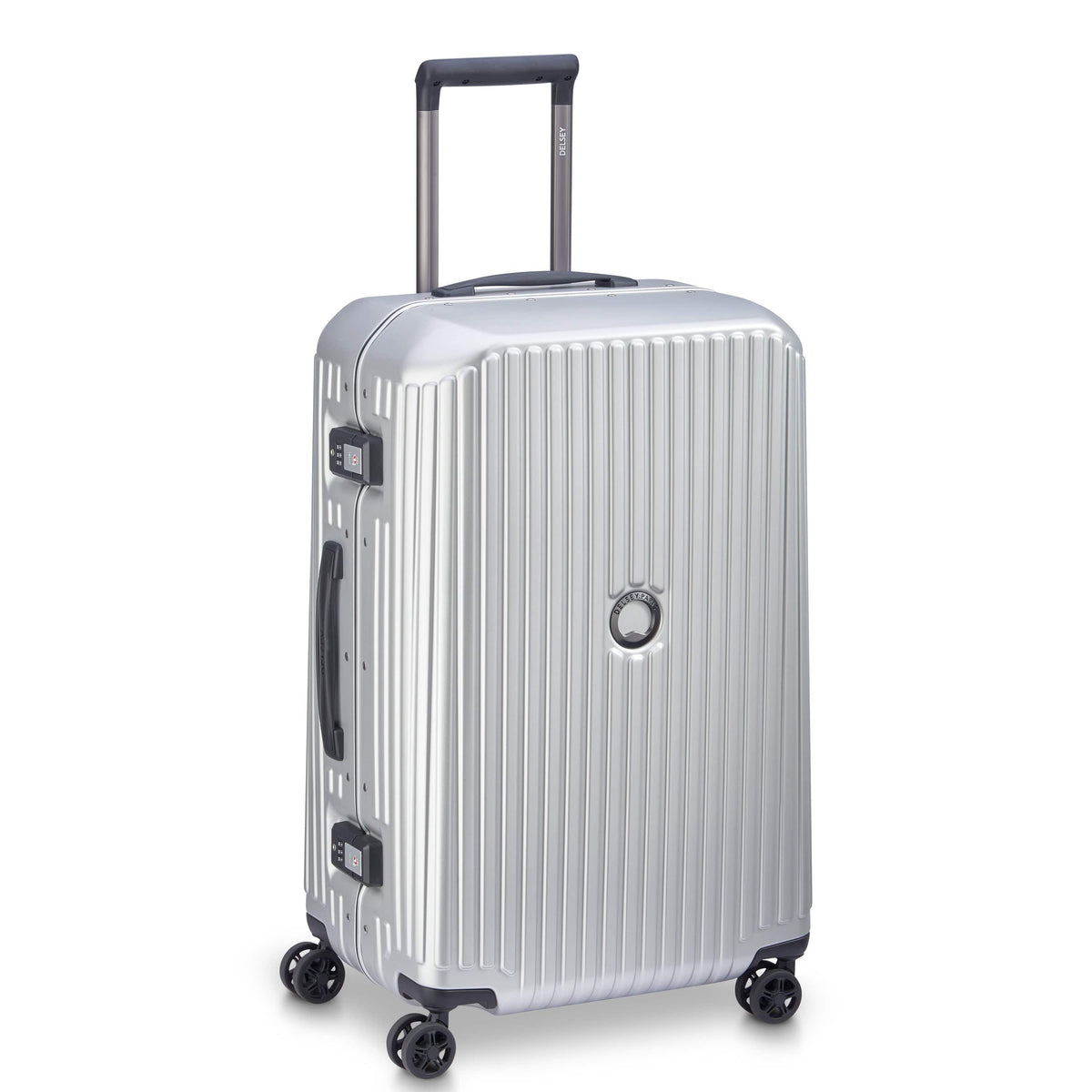 Delsey Paris Securitime Frame Hardcase 68cm Silver Luggage