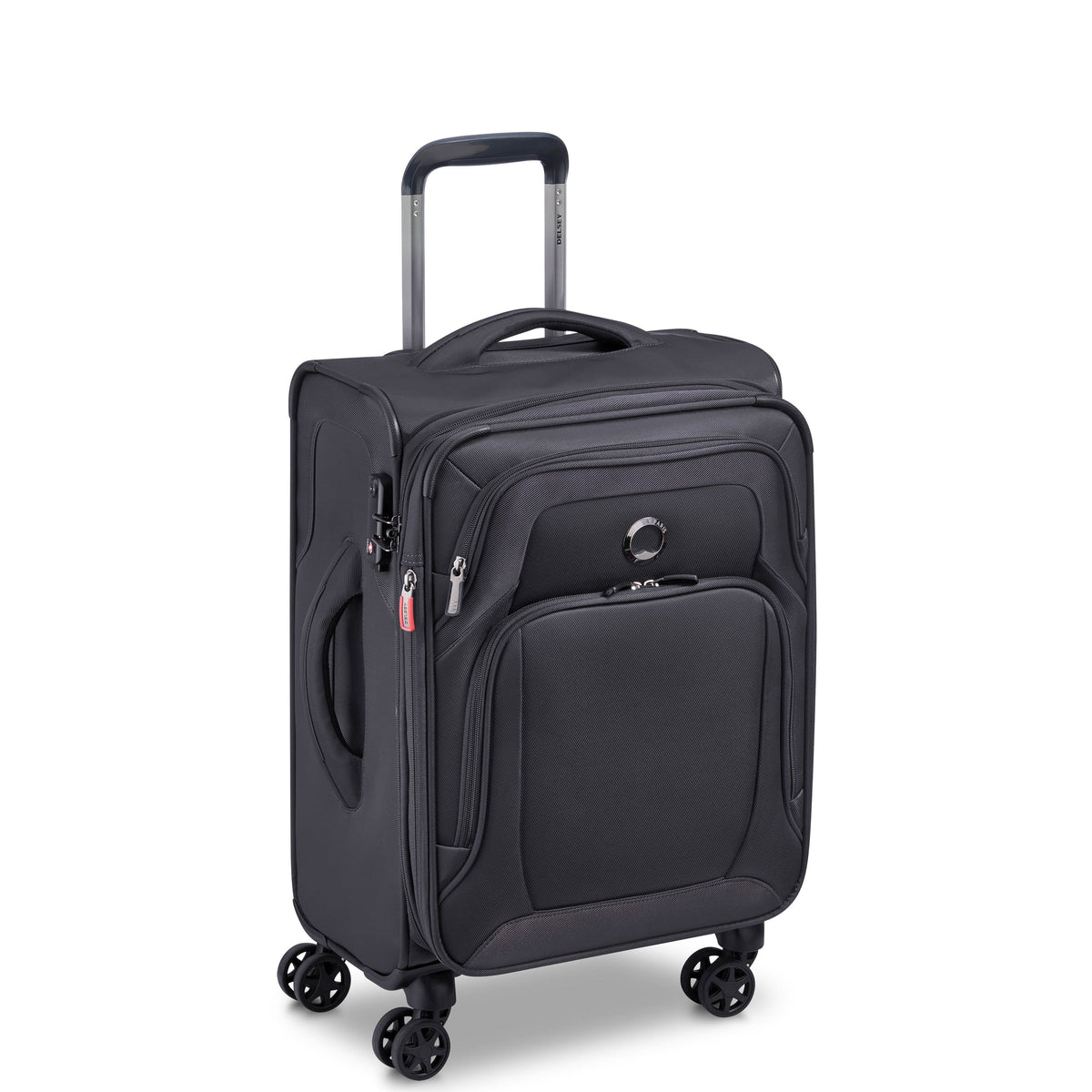 Delsey Paris Optimax Lite Expandable 55cm Black Luggage
