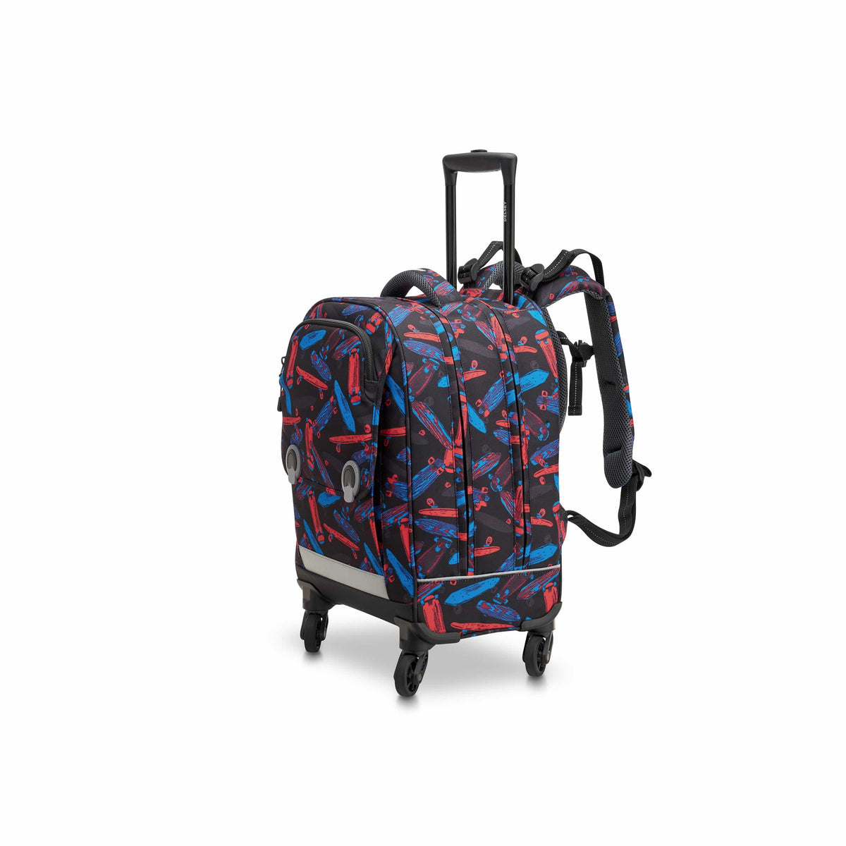 Delsey Paris BTS 2021 4 Wheel Black Wheeled School Bag