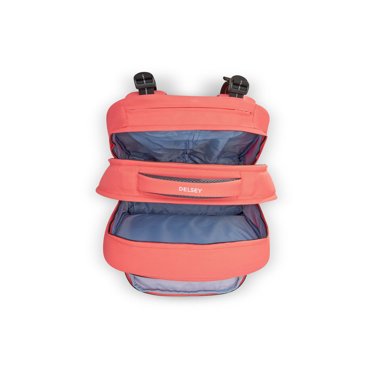 Delsey Paris BTS 2021 4 Wheel Coral Pink Wheeled School Bag