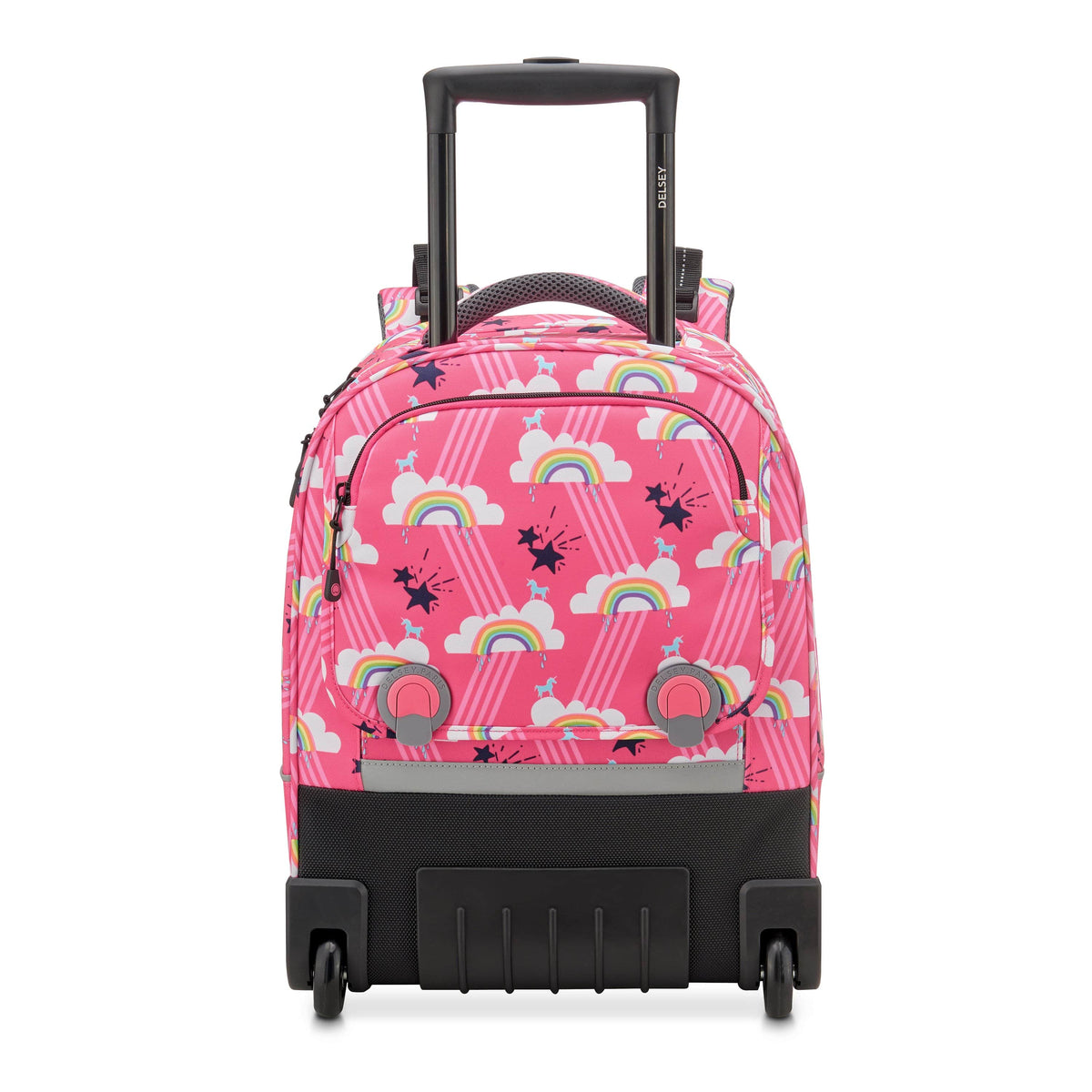 Delsey Paris BTS 2021 4 Wheel Pink Wheeled School Bag