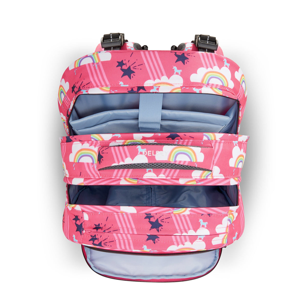 Delsey Paris BTS 2021 4 Wheel Pink Wheeled School Bag
