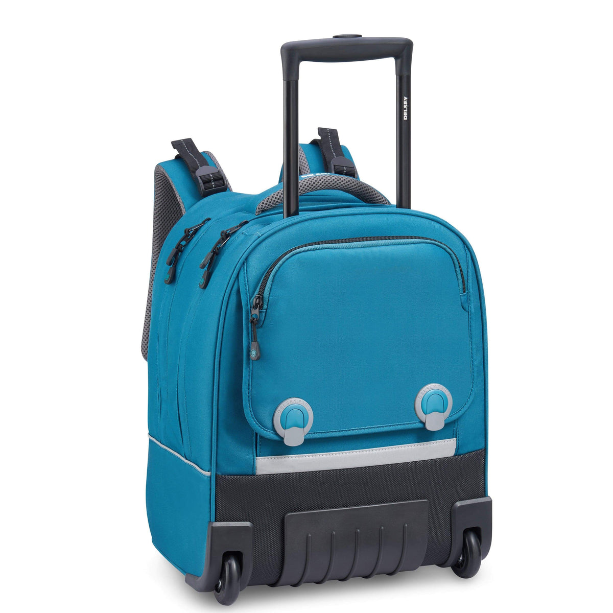 Delsey Paris BTS 2021 4 Wheel Duck Blue Wheeled School Bag