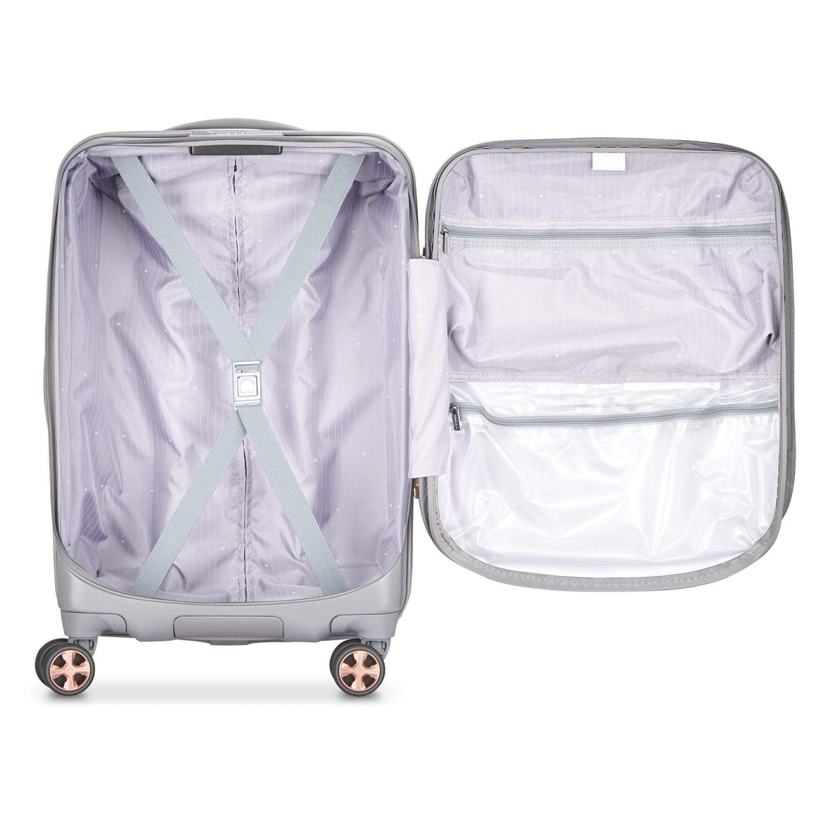 Delsey Paris Eclipse DLX Expandable 55cm Platinum Luggage