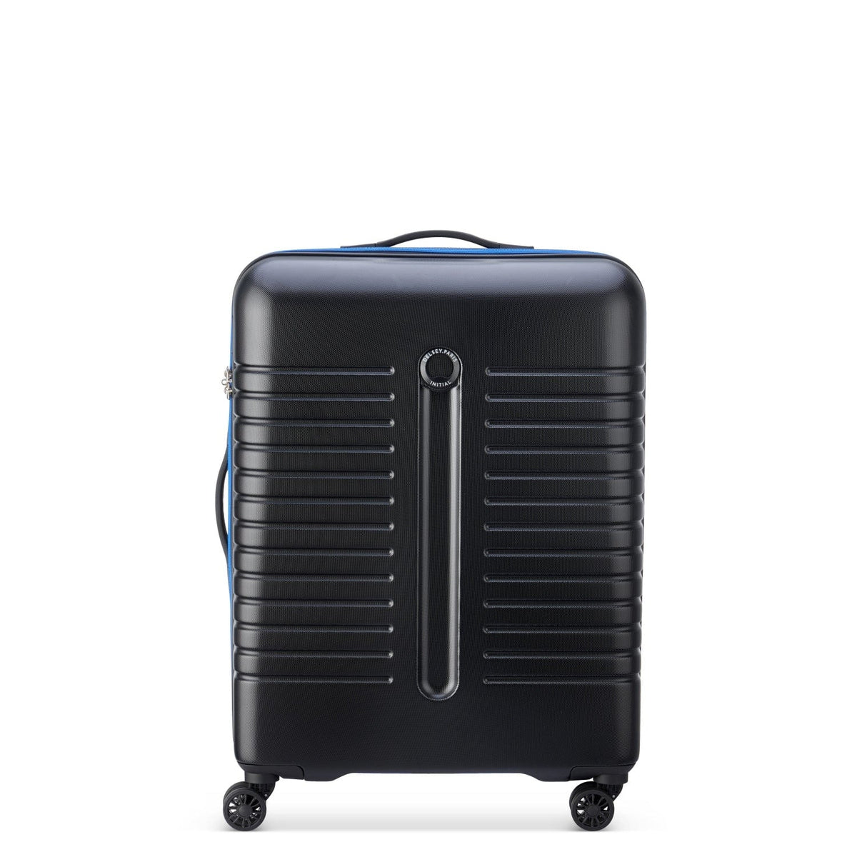Delsey Iroise 65cm Hardcase 4 Double Wheel Medium Check-In Luggage Trolley Black - 00379281000