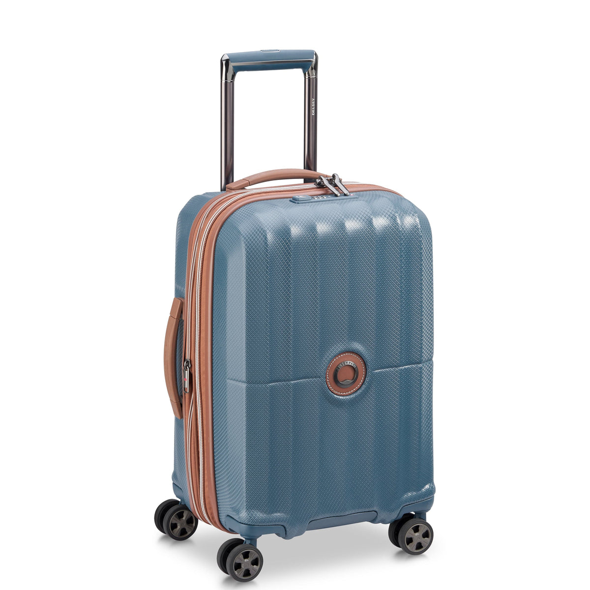 Delsey Paris St Tropez Expandable 55cm Ultramarine Blue Luggage