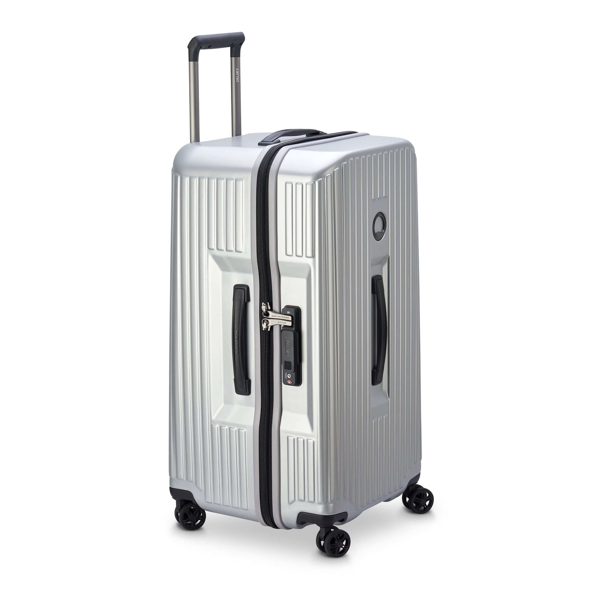 Delsey Paris Securitime Trunk Hardcase 73cm Silver Luggage