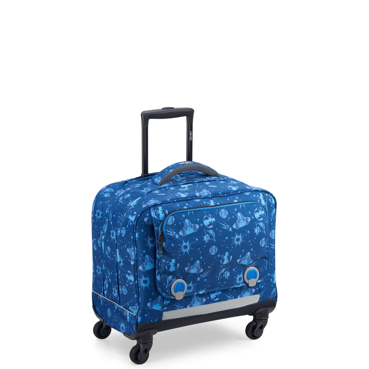 Delsey Paris BTS 2022 4 Wheel Blue Printing Wheeled School Bag