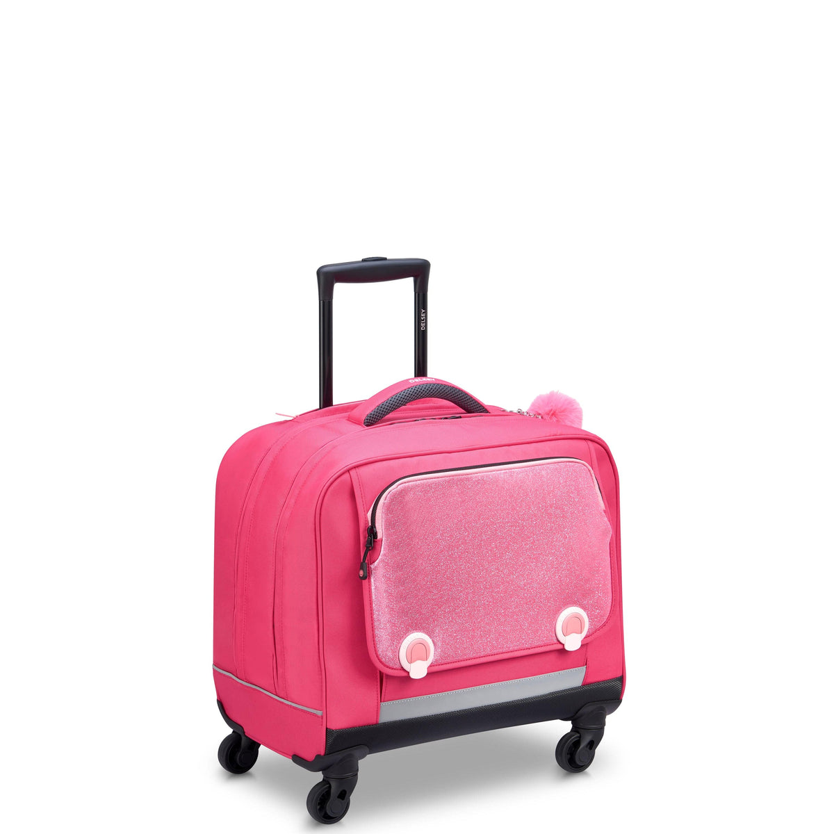 Delsey Paris BTS 2022 4 Wheel Pink Wheeled School Bag