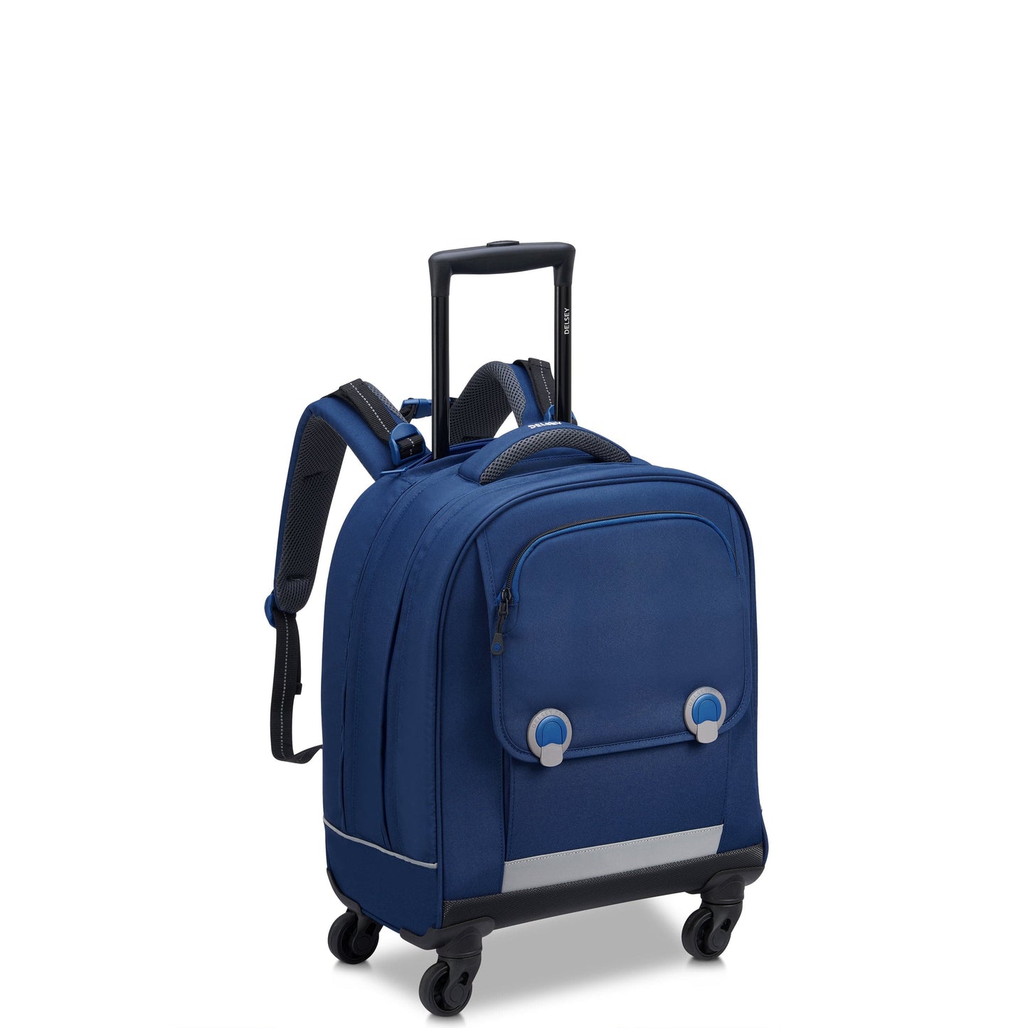 Delsey Paris BTS 2022 4 Wheel Navy Blue Wheeled School Bag