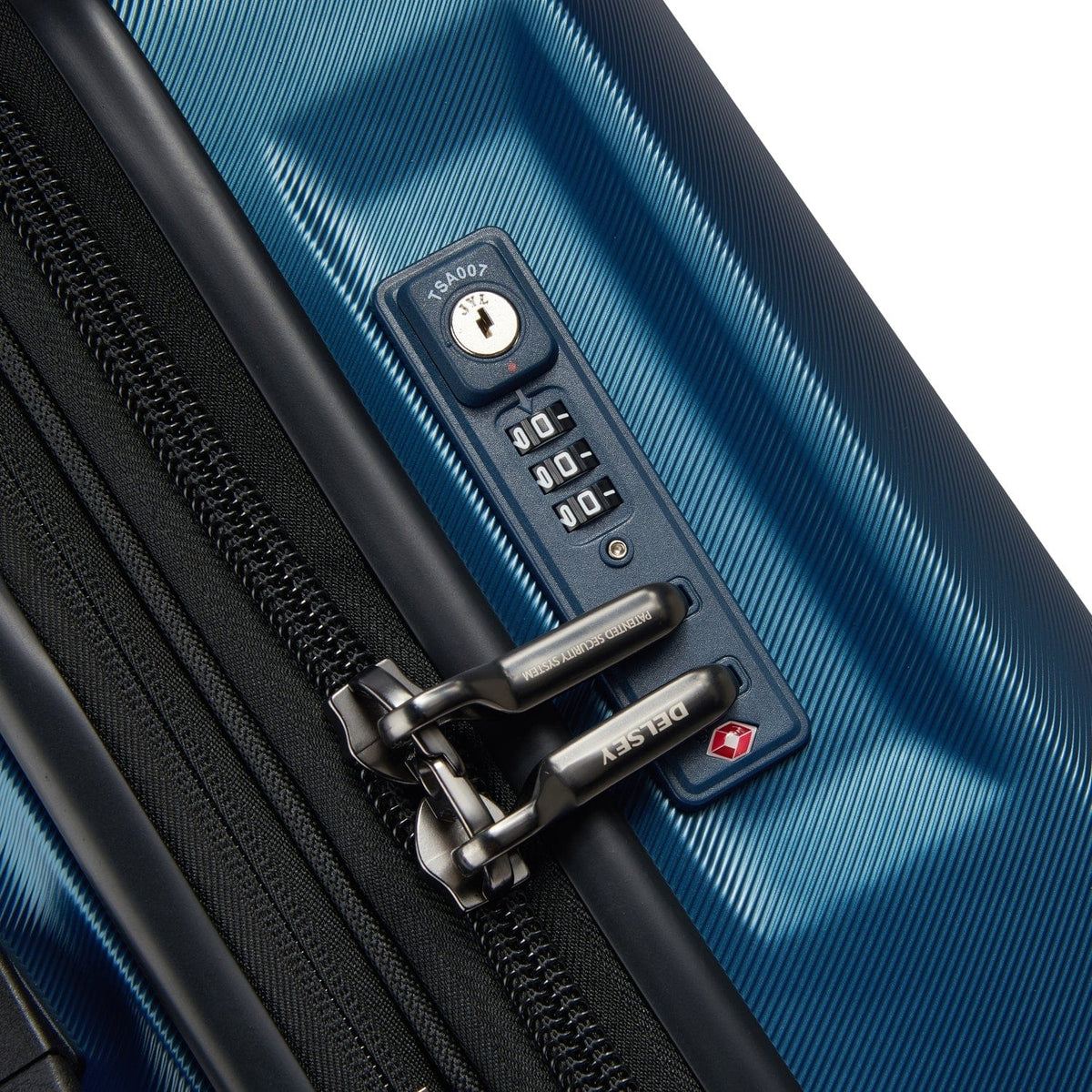 Delsey Paris Promenade Hard 2.0 Expandable 55cm Blue Luggage