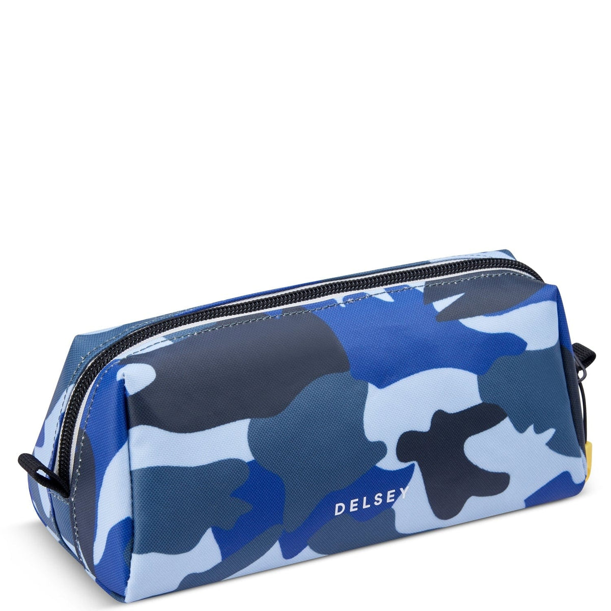 Delsey Paris BTS 2023 Top Zip Opening 1 Compartment Camo Blue Pencil Case