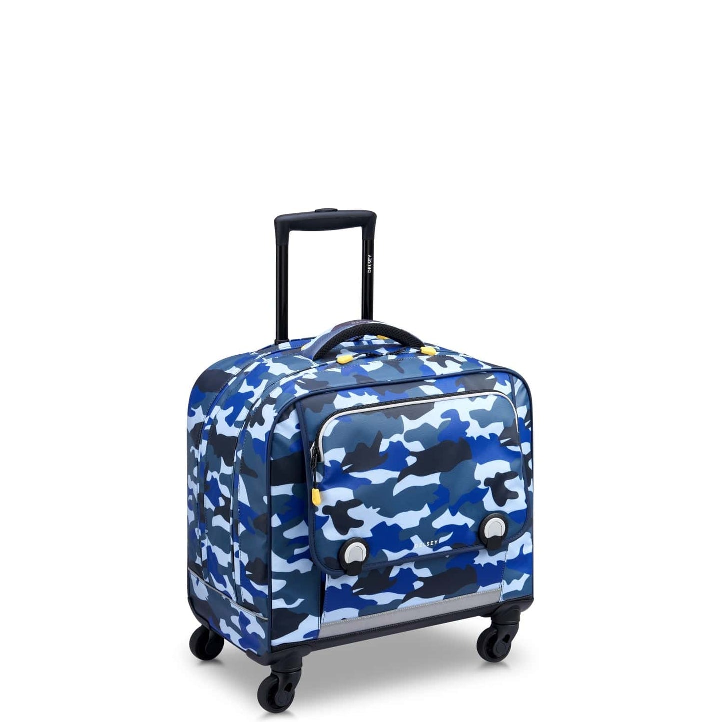Delsey Paris BTS 2023 4 Wheel 15.6 Inch Camo Blue Wheeled School Bag