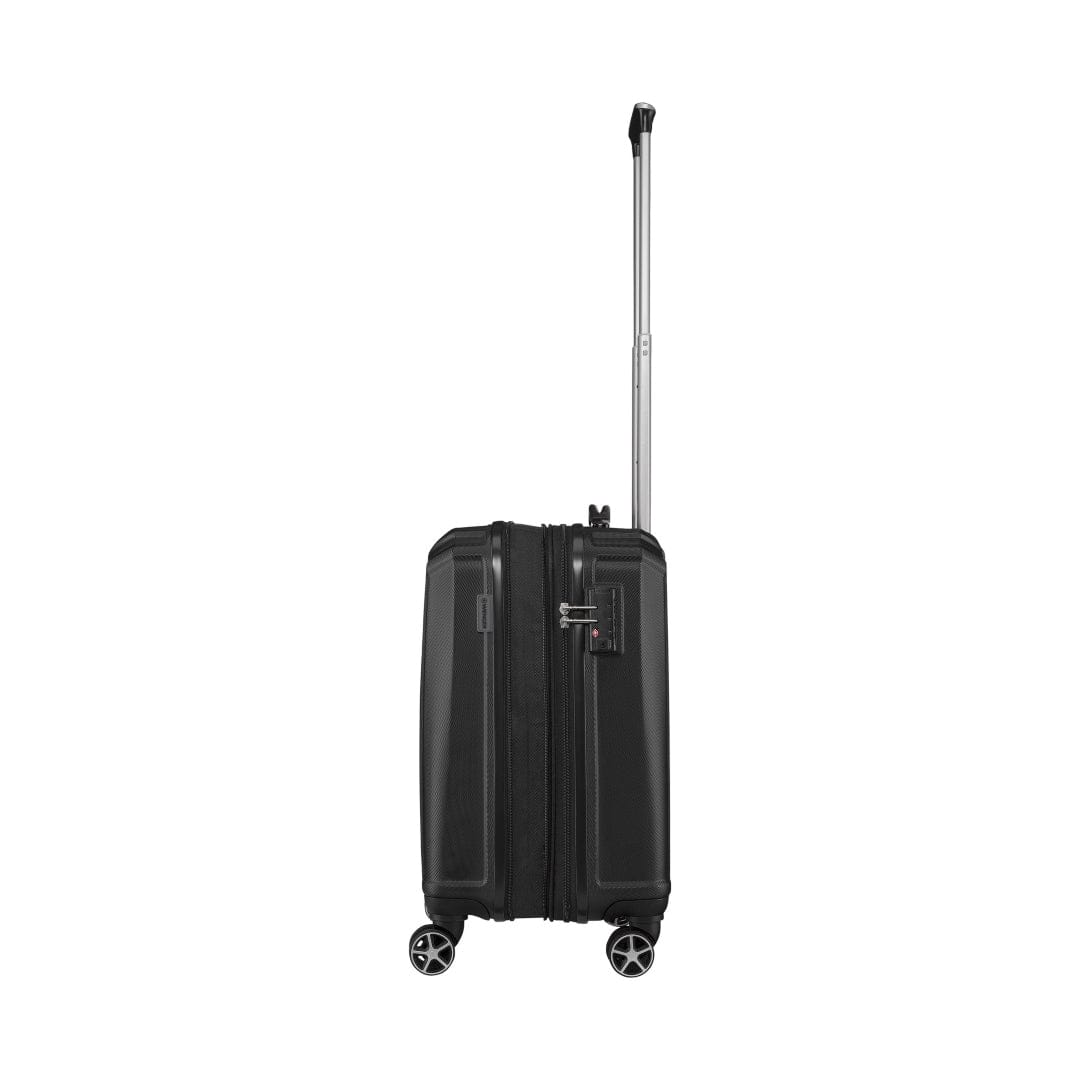 Wenger Destination 3 Piece 55+67+77cm Hardside Expandable Check-In Luggage Trolley Set Black - 612343-2