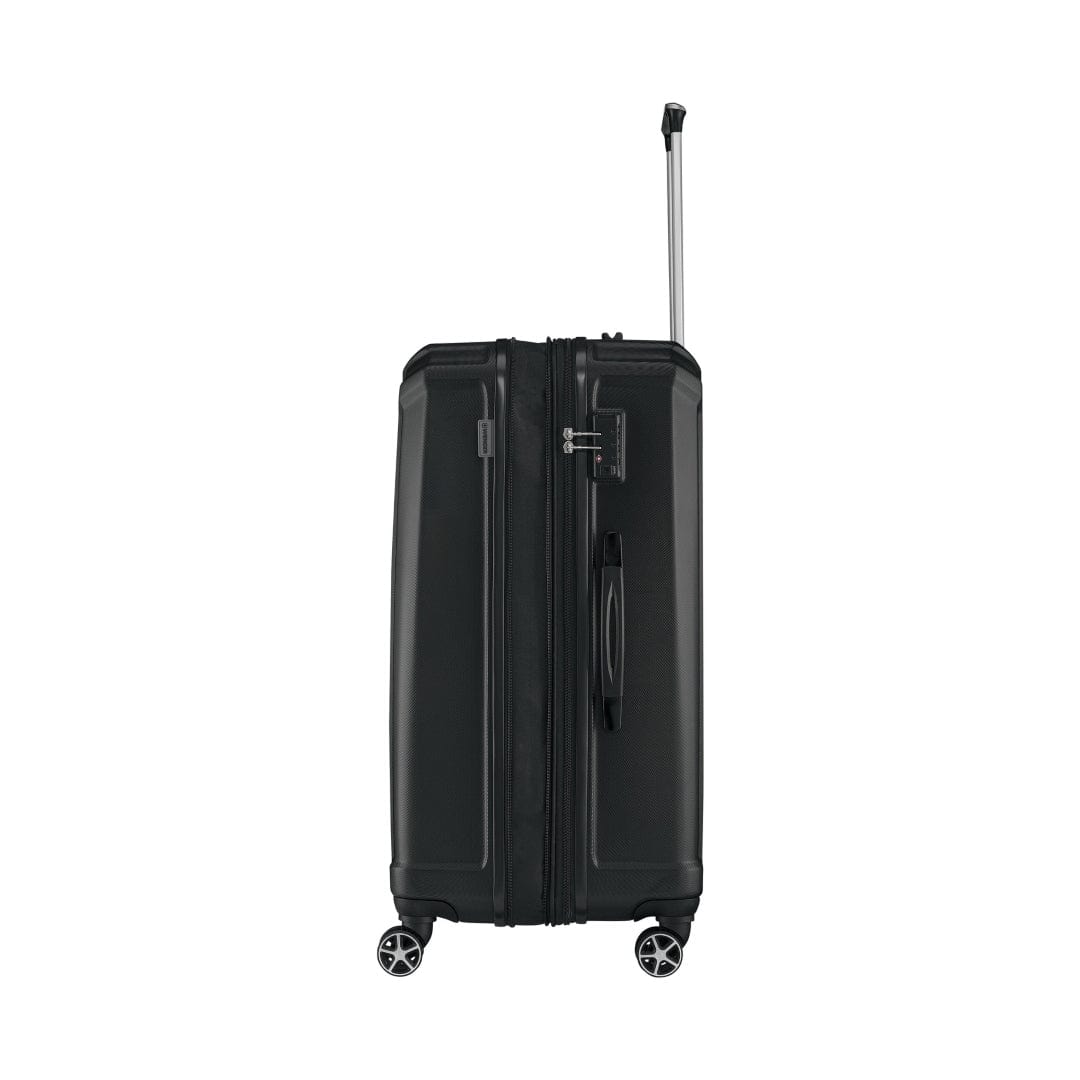 Wenger Destination 3 Piece 55+67+77cm Hardside Expandable Check-In Luggage Trolley Set Black - 612343-2