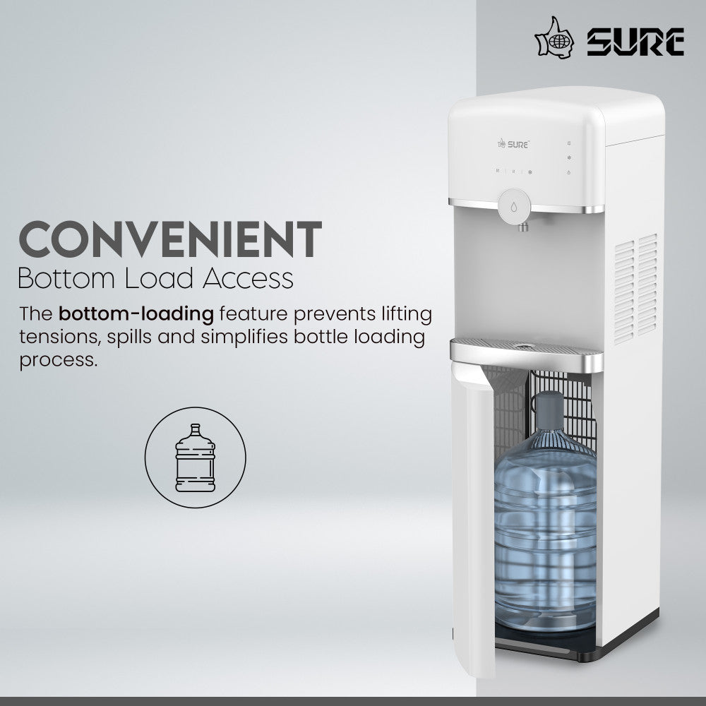 Sure Bottom Loading  Touch Control Water Dispenser, White - SBL70W