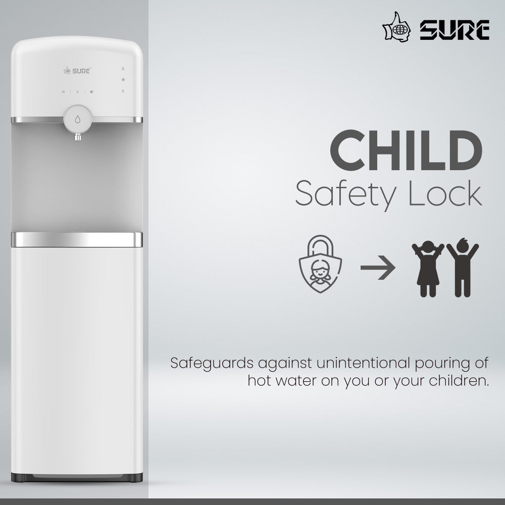 Sure Bottom Loading  Touch Control Water Dispenser, White - SBL70W