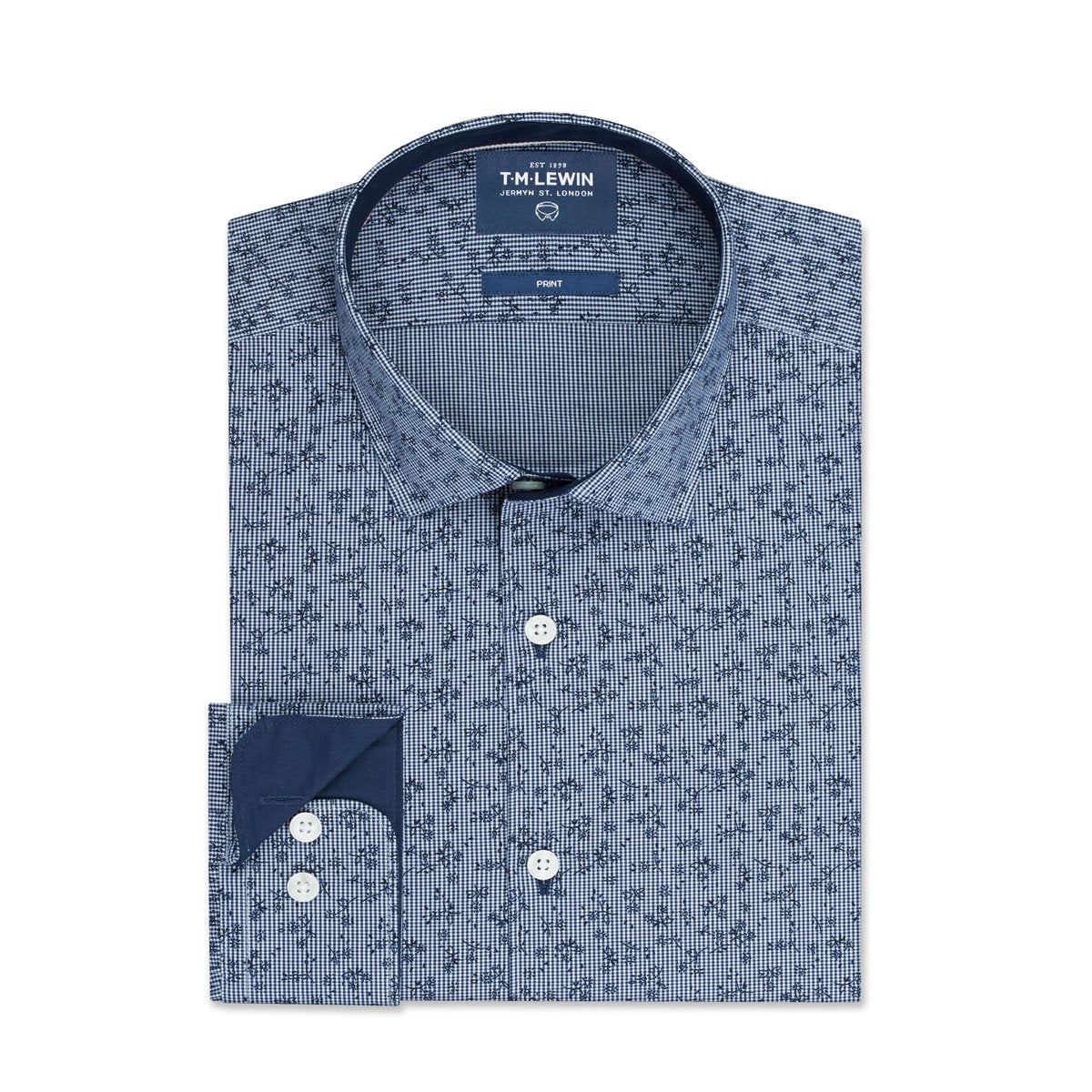 T.M.Lewin-Floral-Overprint-Casual-Shirt-Navy-71981-000